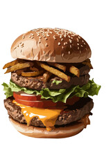 hamburger on a white background