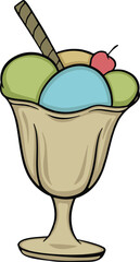 ice cream hand drawn 