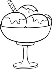 ice cream hand drawn 