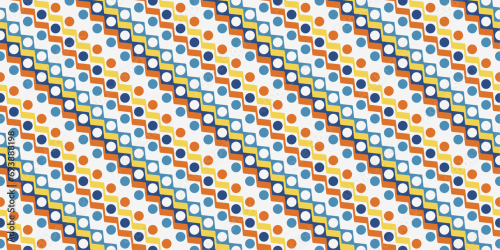 Poster colorful diagonal with dots, seamless pattern. stylish and endless patern. for the interior, packagi