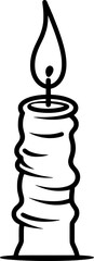 Candle Hand Drawn