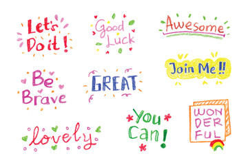 Cute Good Quote Hand Drawn Doodle