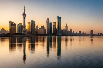 country skyline at sunset