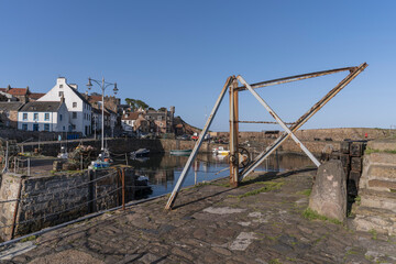 Scenic view of Crail harbor.
