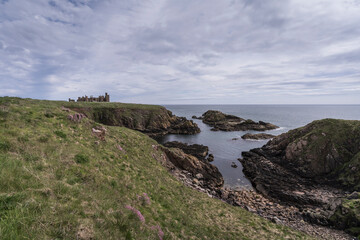 Fototapeta premium Scotland, barracks, Peterhead, history, historic, old, Port erroll, castle, highlands, scottish, building, tourism, fortress, sky, abberdeenshire, ruins, north sea, highland, Britain, architecture, an