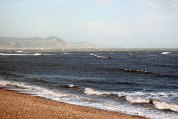 Abstract Lyme Regis landscape scene Dorset England 