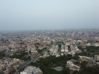 Aerial view of residential area of Lahore city in Pakistan