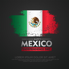 Mexico independence day greeting card template.