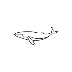 Obraz premium line concept whale vector illustration