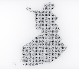 Map of Finland on a white background