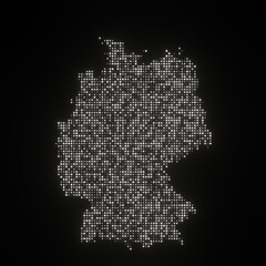 Map of Germany on a black background