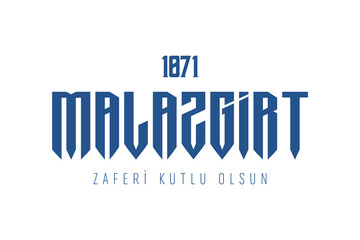1071 August 26, Malazgirt Zaferi Kutlu Olsun. (Happy Malazgirt Victory) Greeting card, banner, social media template, banner vector illustration.