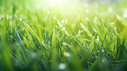 Spring or summer background. Grass and flowers
