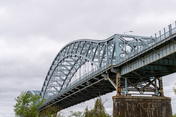 Arrigoni Bridge also known as the as the Portland Bridge, between Middletown and Portland, Connecticut carries  Route 66 and Route 17 across the Connecticut River