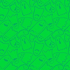 Halloween ghost seamless cartoon pattern for wrapping paper and fabrics and linens and kids clothes print