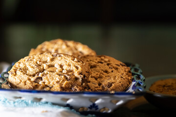 Chocolate chip and toffee chip cookies.