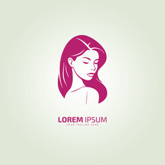 girl logo icon vector illustration template illustration design illustration lady style symbol silhouette woman.