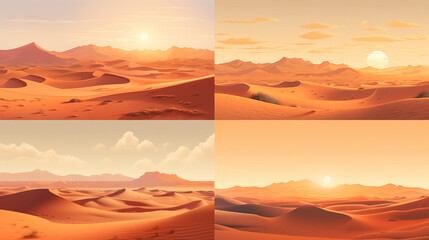 Fototapeta na wymiar sunrise in the desert