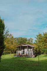 Traditional Small House With Beautiful Outdoor Decor Facade In Germany. German Old Brick Building House Ancient European City German Architect
