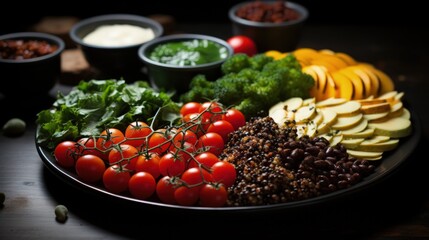 A delicious plate of vegan food as an alternative for meat 3