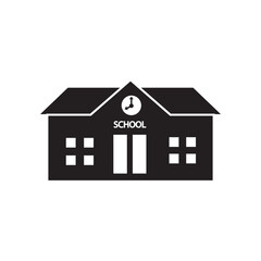 school building icon logo vector design template