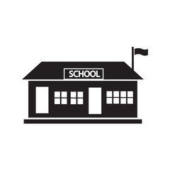 school building icon logo vector design template