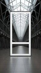 Futuristic Minimalist Framed Art Mockup