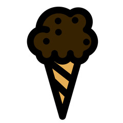 chocolate ice cream cone icon