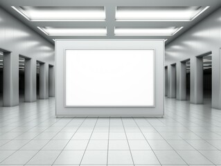 Futuristic Minimalist Framed Art Mockup