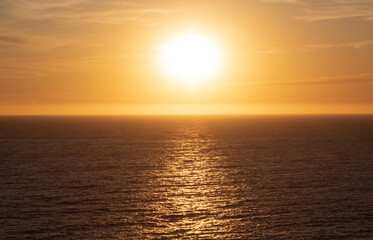 Obraz premium sunset over the sea Vina del Mar, Valparaiso, Chile