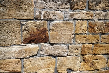 Alte braune Backsteinwand bei Sonne am Mittag im Sommer als Hintergrund