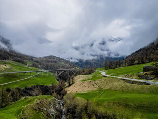 Fototapeta premium Simplon Village at Simplon Pass in Switzerland - travel photography