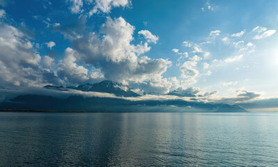 Beautiful clouds over Lake Leman - travel photography