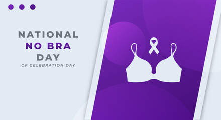National No Bra Day Celebration Vector Design Illustration for Background, Poster, Banner, Advertising, Greeting Card