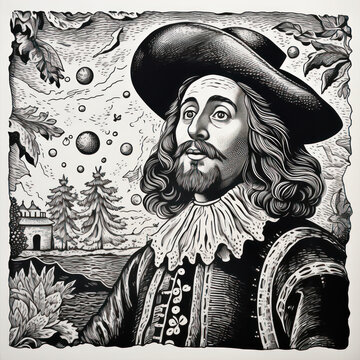 shakespeare character 1600s old vintage english illustration