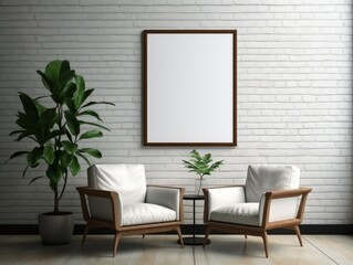 Futuristic AI-Generated Wall Art Mockup