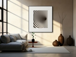 Futuristic AI-Generated Wall Art Mockup