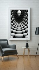 Contemporary AI-Enhanced Wall Art Mockup