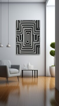 Contemporary AI-Enhanced Wall Art Mockup