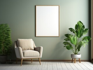 Minimalistic AI-Generated Wall Art Mockup