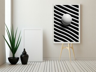 Minimalistic AI-Generated Wall Art Mockup