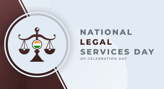 National Legal Services Day Celebration Vector Design Illustration for Background, Poster, Banner, Advertising, Greeting Card - Powered by Adobe
