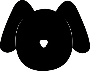 simple black and white dog icon