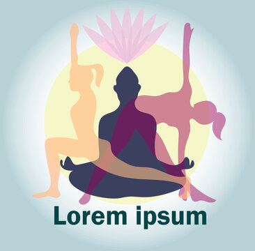 yoga silueta vector logo