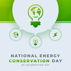 National Energy Conservation Day Celebration Vector Design Illustration for Background, Poster, Banner, Advertising, Greeting Card