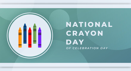 National Crayon Day Celebration Vector Design Illustration for Background, Poster, Banner, Advertising, Greeting Card