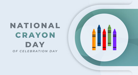 National Crayon Day Celebration Vector Design Illustration for Background, Poster, Banner, Advertising, Greeting Card
