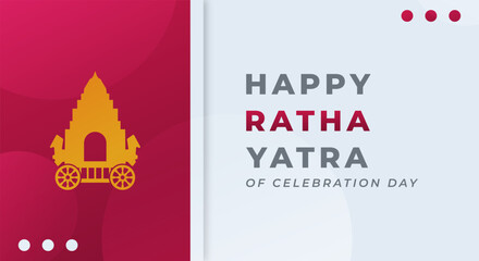 Happy Ratha Yatra Celebration Vector Design Illustration for Background, Poster, Banner, Advertising, Greeting Card