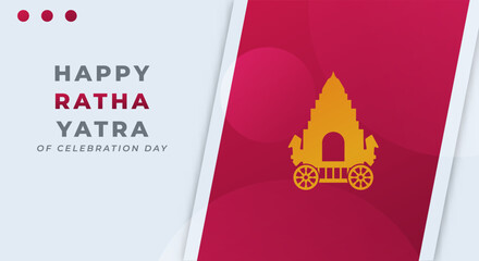 Happy Ratha Yatra Celebration Vector Design Illustration for Background, Poster, Banner, Advertising, Greeting Card