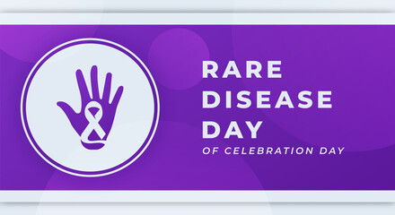 Rare Disease Day Celebration Vector Design Illustration for Background, Poster, Banner, Advertising, Greeting Card